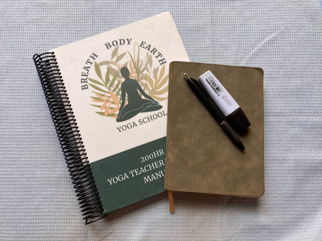 The manual and journal for Breath Body Earth's curriculum