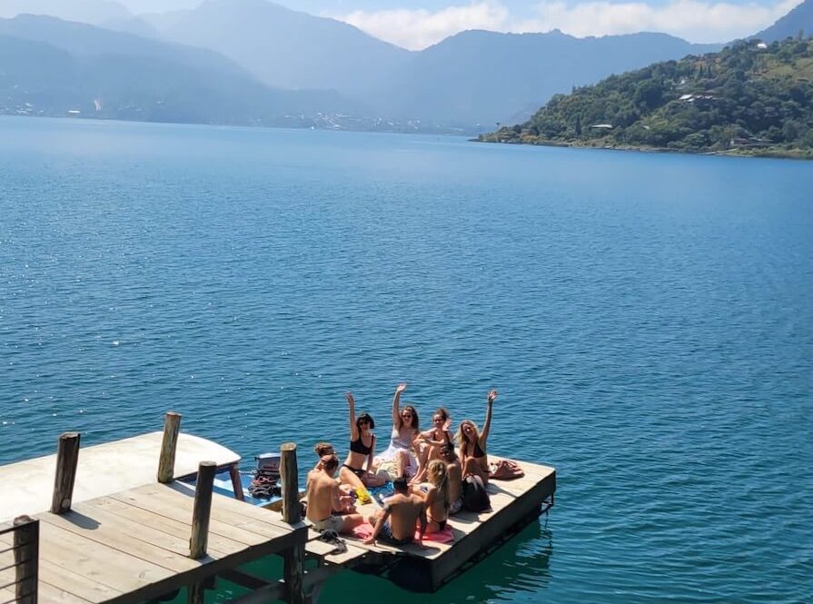 Enjoying our days off at the gorgeous Lake Atitlan!