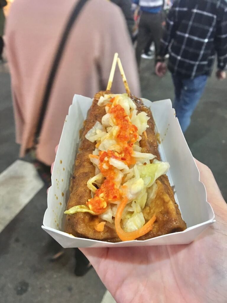 Stinky tofu must-try at one of the night markets in Taiwan 