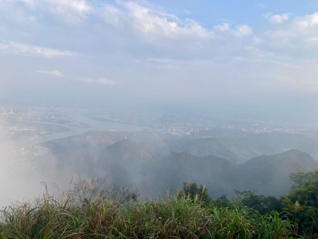 A beautiful view from the top of Yinghangling trail, but unfortunately for us - the clouds covered most of it! Always check the weather before leaving!